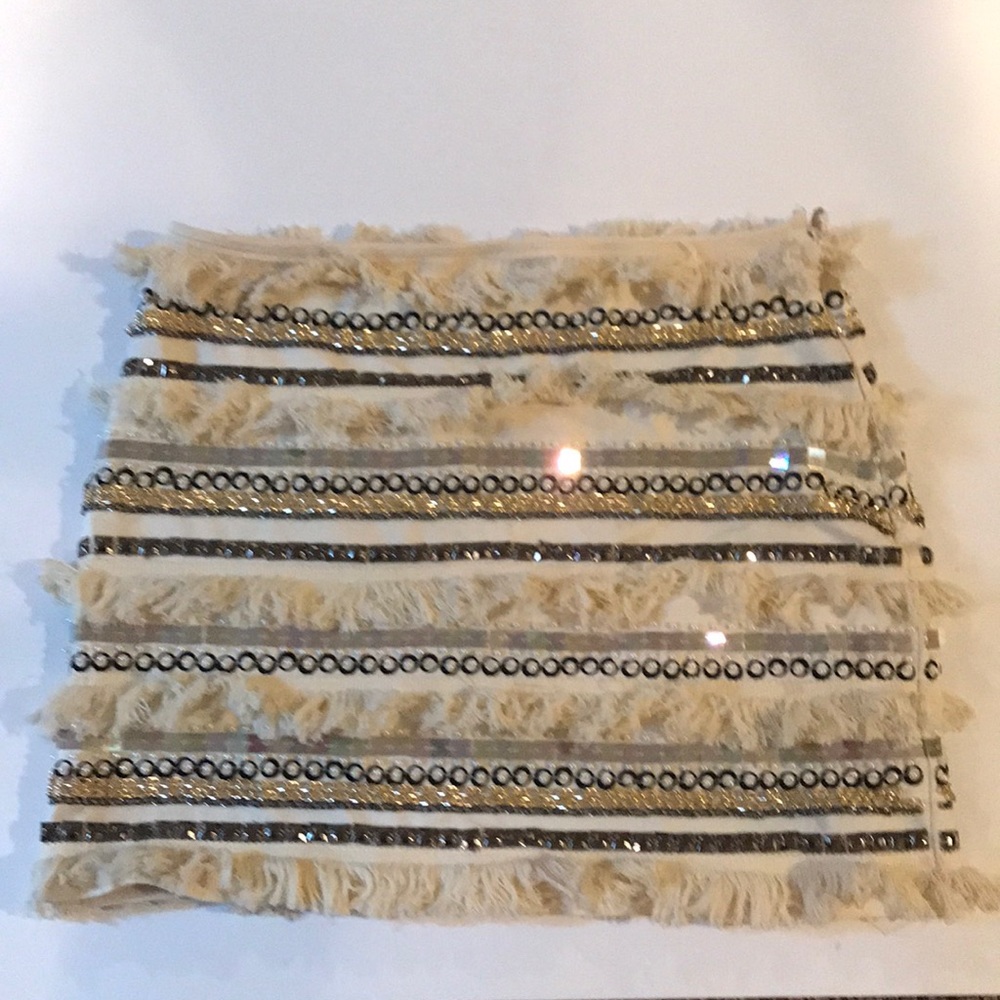 English Rose Mini Beaded/Fringe Skirt